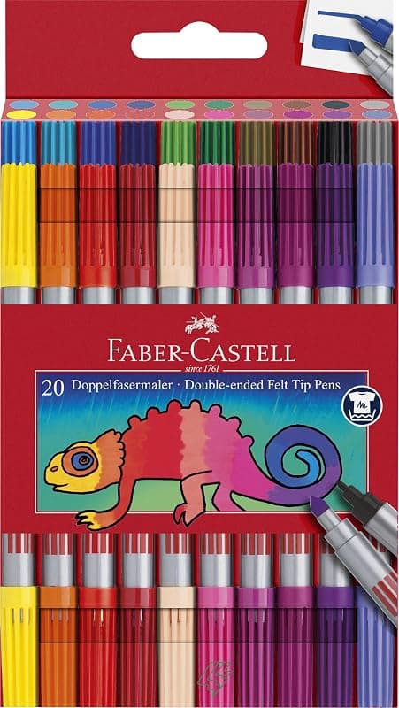 Faber-Castell — Set de 20 feutres double pointe