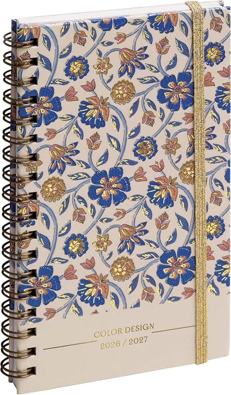 Exacompta — Agenda semainier Color Design Fleur 9 × 16 cm