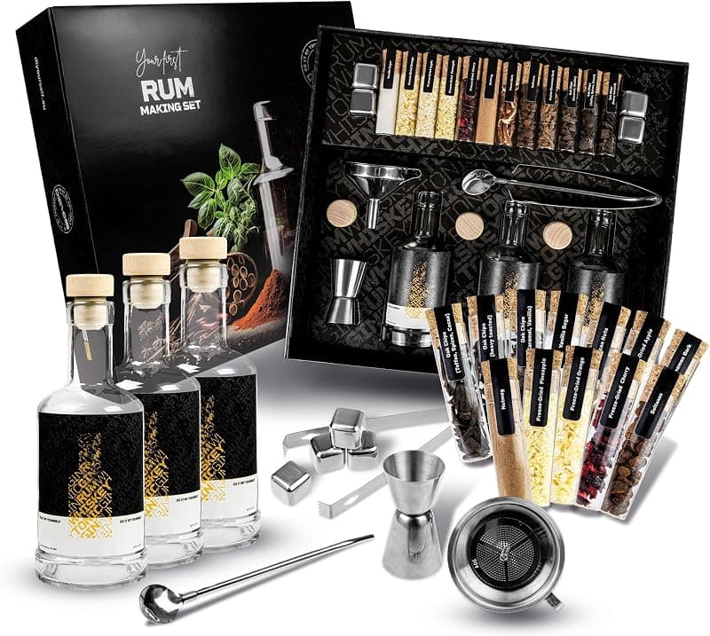 DIBYS — Kit rhum arrangé avec 12 épices naturelles et accessoires