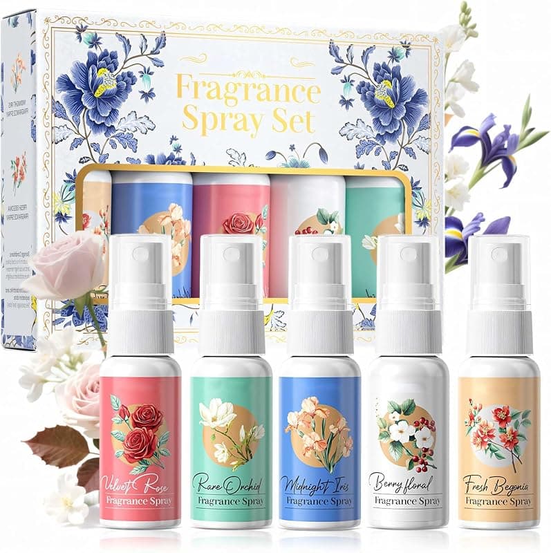 Coffret brumes corporelles parfumées — format voyage, 5 × 35 ml
