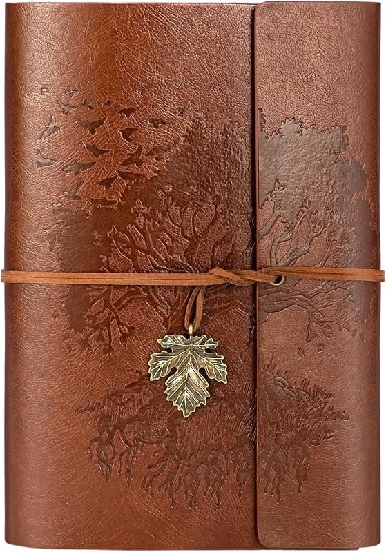Carnet de Note Cuir A5 à Spirale Rechargeable Vintage
