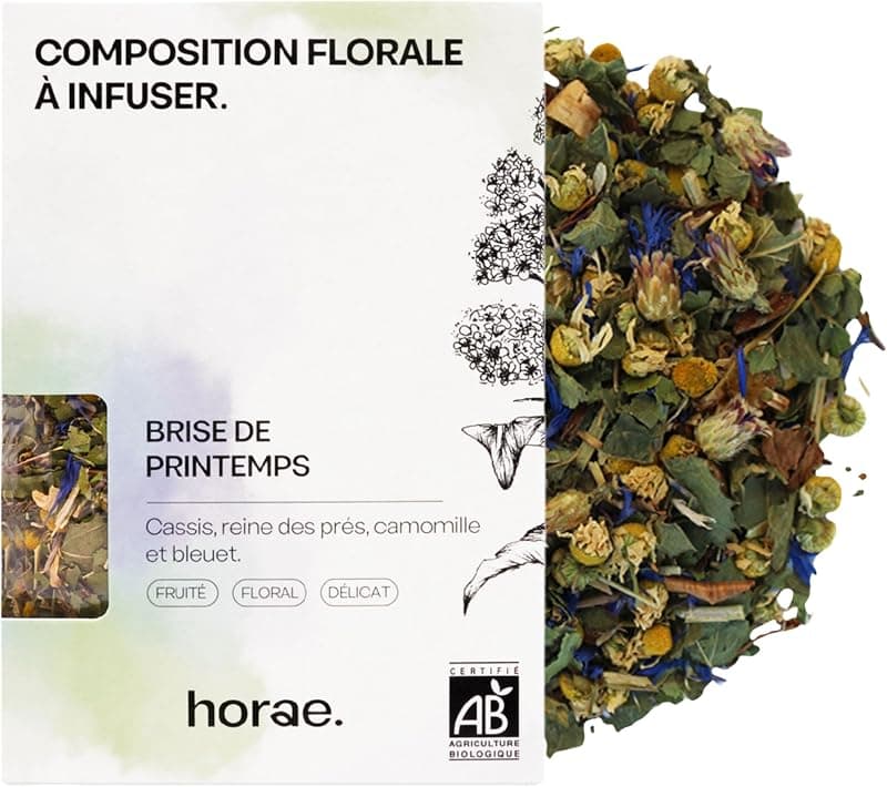 Horae — Infusion Brise de Printemps Bio en vrac (cassis, reine des prés, camomille, bleuet)