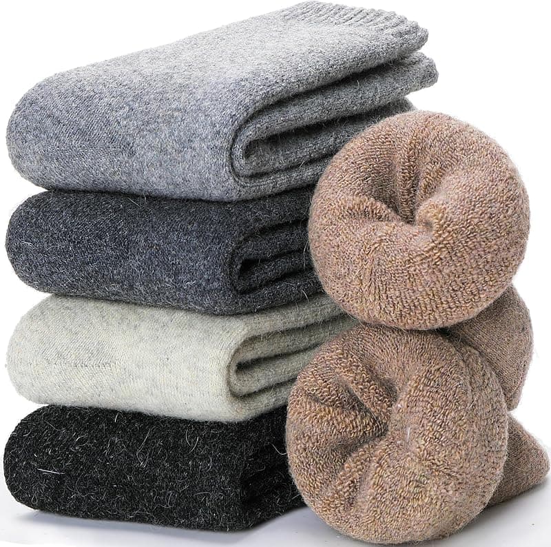Lot de 5 paires — Chaussettes Thermiques Laine Mérinos Femme