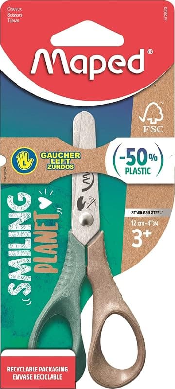 Maped — Ciseaux gauchers ergonomiques Vivo Smiling Planet