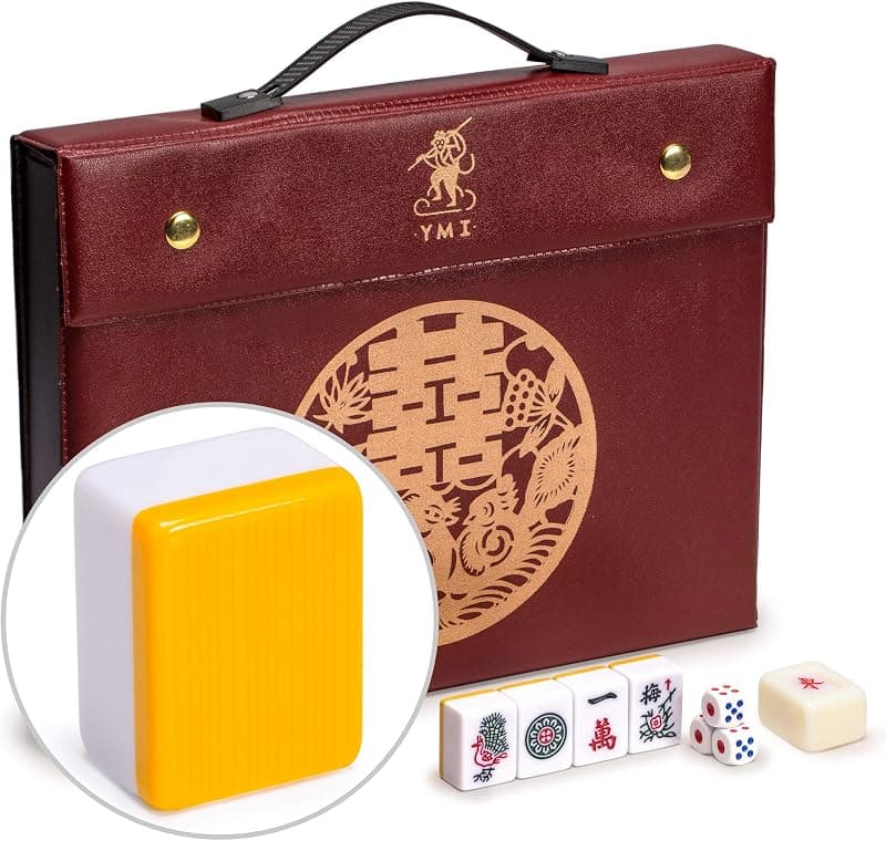 YMI — Coffret de Mahjong chinois rouge Prestige, 146 tuiles