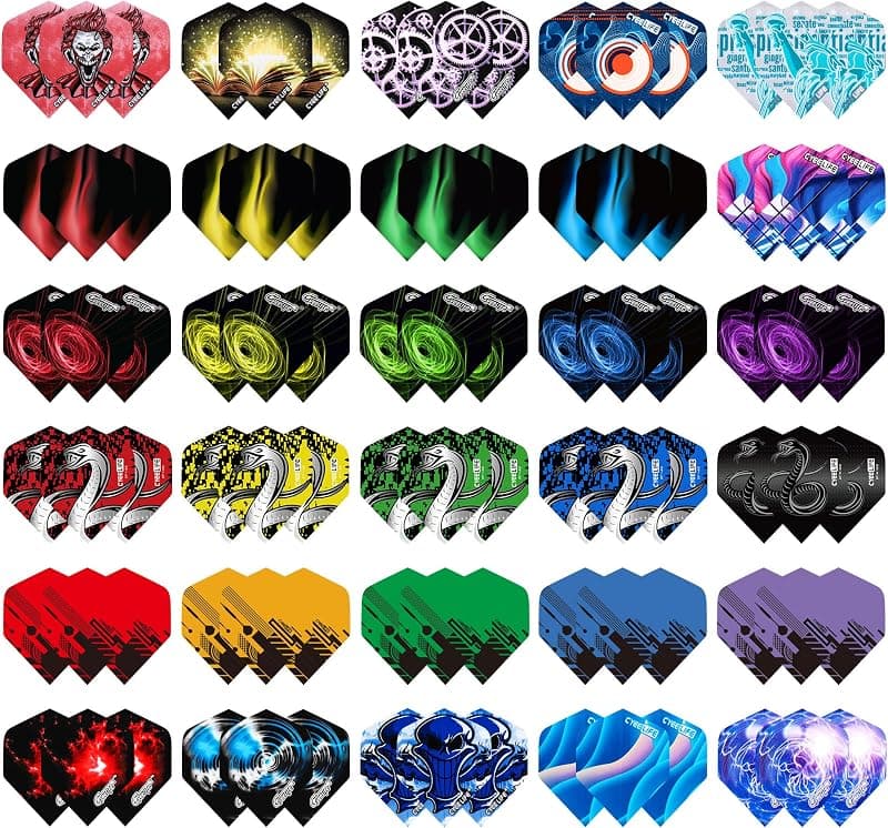 CyeeLife — Lot de 90 ailettes variées pour fléchettes