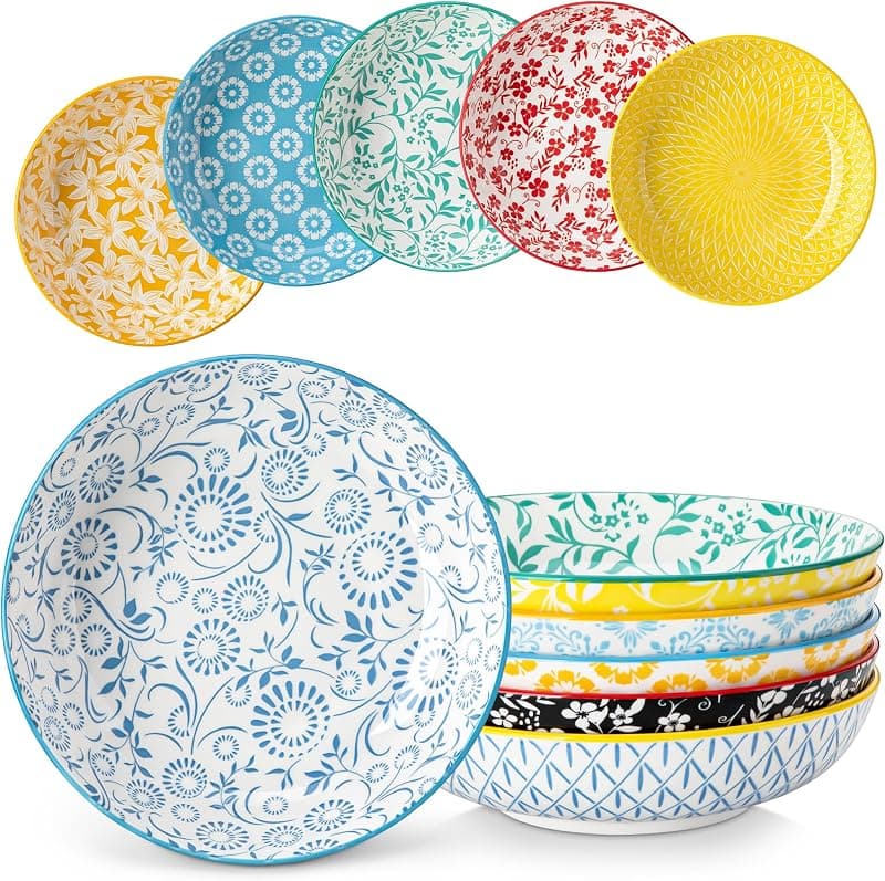 vancasso SELENE — Lot de 6 bols à pâtes en porcelaine pastel