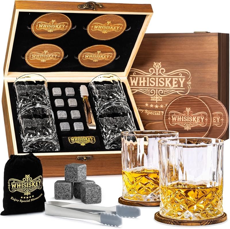 Whisiskey — Coffret 4 verres à whisky avec pierres de refroidissement