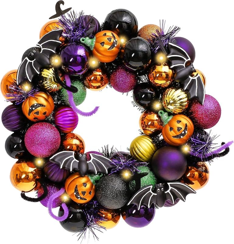 Valery Madelyn — Couronne de Boules Halloween Pré-éclairée